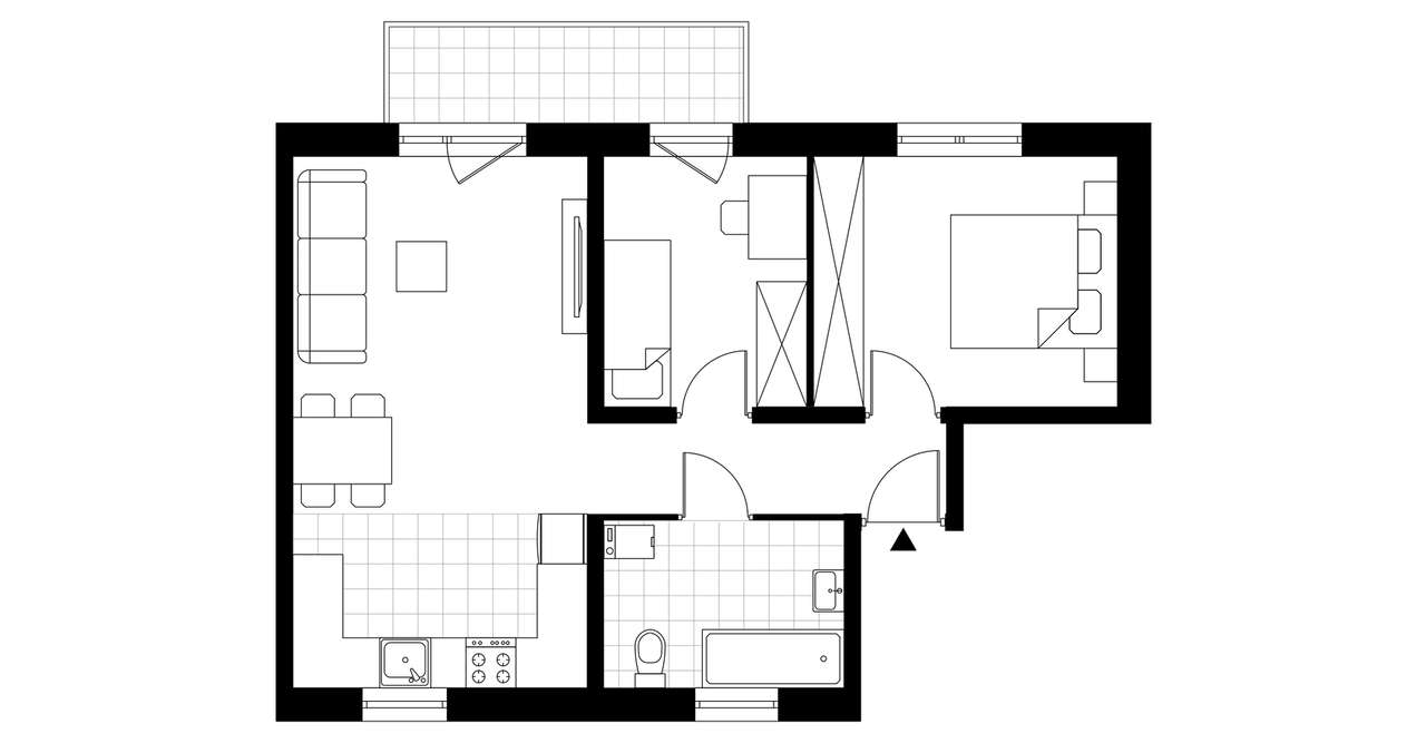 3-pokojowe mieszkanie 57m2 + ogródek - Pełny obrazek: 4/9