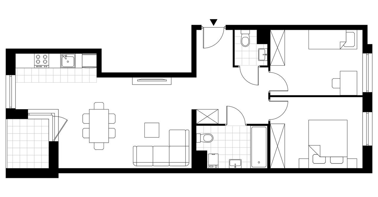3-pokojowe mieszkanie 63m2 + loggia Bez Prowizji - Pełny obrazek: 3/7