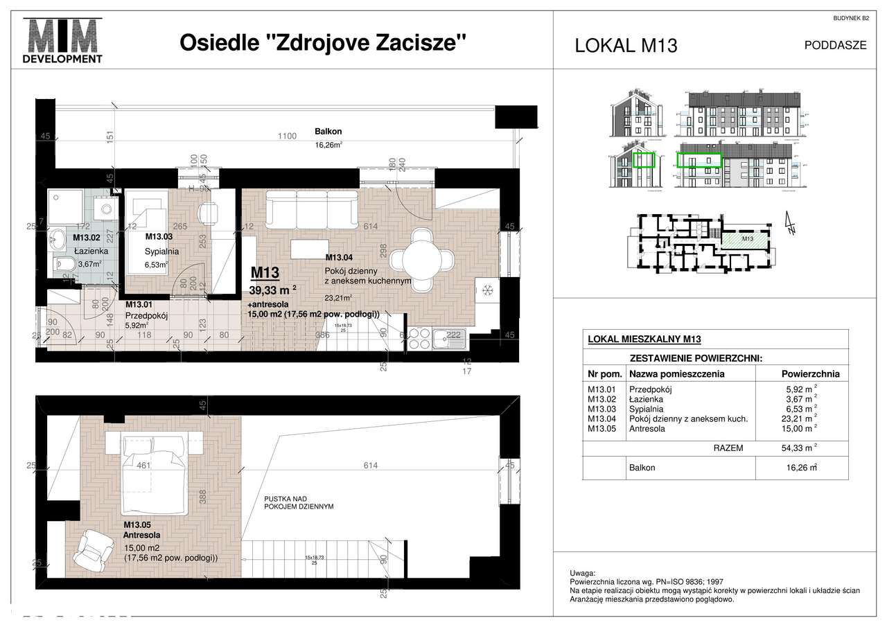 Osiedle Zdrojove Zacisze Busko-Zdrój | Mieszkanie BM13 - 54,33 m2 - Pełny obrazek: 2/7