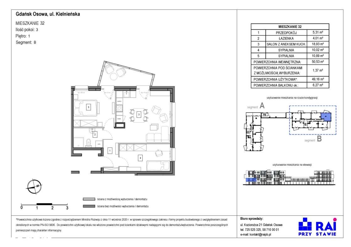 GdańskOsowa 3pok.budynek energooszczędnyM32 - Pełny obrazek: 2/9