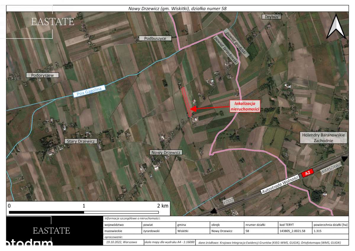 Grunt rolny w świetnej lokalizacji, blisko A2 - Pełny obrazek: 5/5