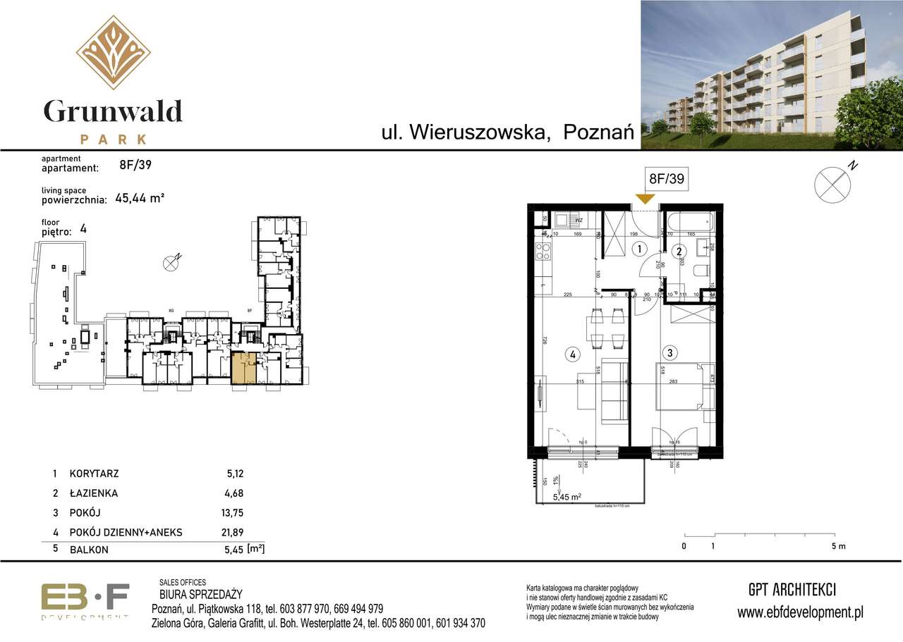 Grunwald Park | mieszkanie 2-pok. | 8F_39 - Pełny obrazek: 2/7