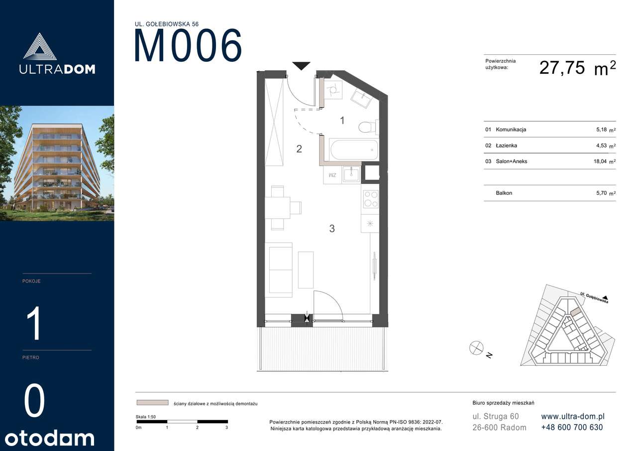 Ultradom | mieszkanie 1-pok. | M006 - Pełny obrazek: 3/10