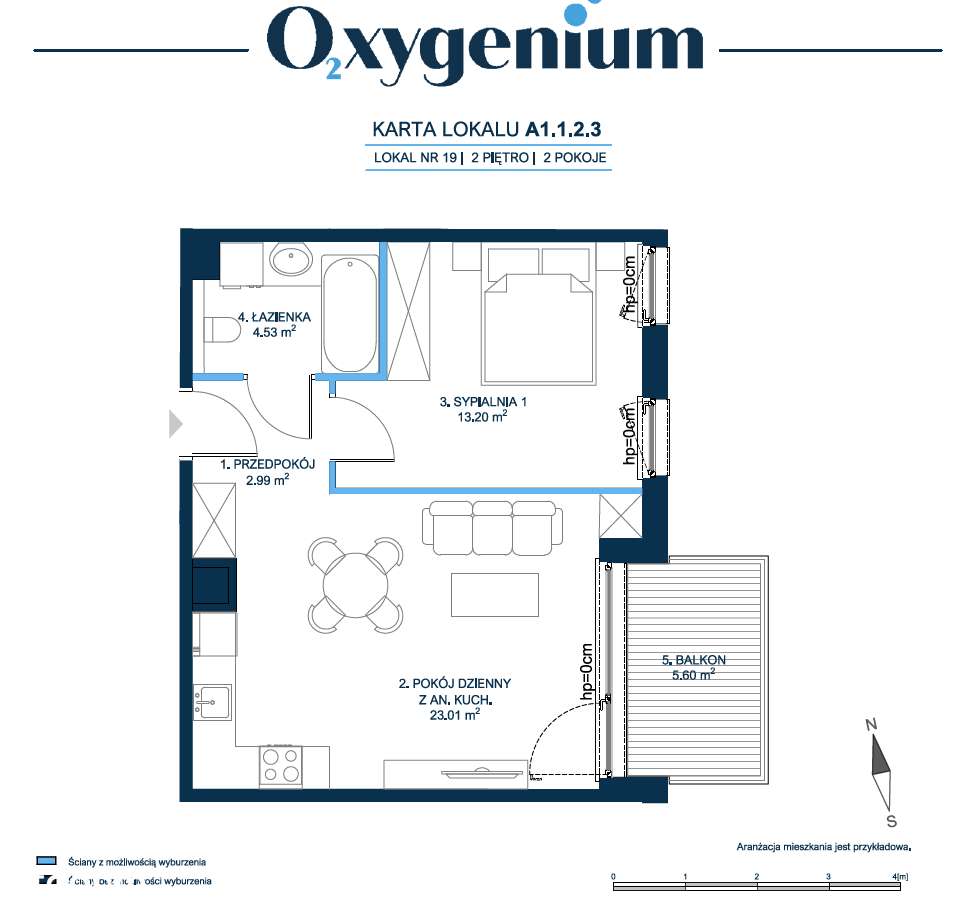 Mieszkanie z przestronnym układem w Pruszczu Gdańskim - 43.73 m²-3