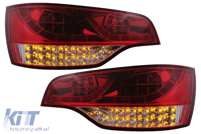 Stopuri LED compatibil cu AUDI Q7 4L (2006-2009) Rosu Clar - 2