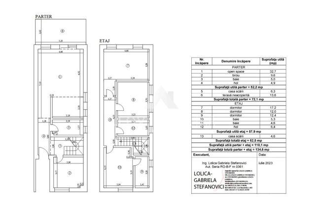 Casa tip duplex 134.6mp, lot225mp, 5 camere, toate utilitatile-17