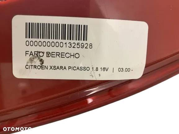 Tania wysyłka 10 zł Citroen Xsara Picasso 99-04r Lampa tylna zespolona Prawa Prawy tył - 6