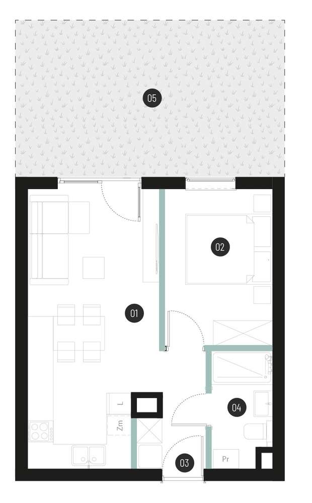 Ustawne mieszkanie z 22-metrowym, zielonym tarasem!-2