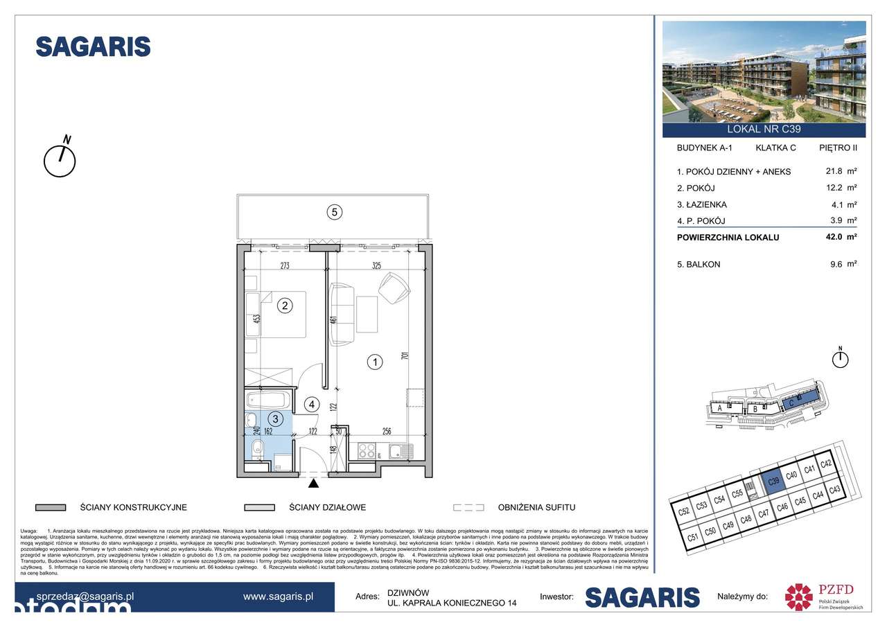Essense Baltic Resort  | mieszkanie 2-pok. | C39 - Pełny obrazek: 4/9