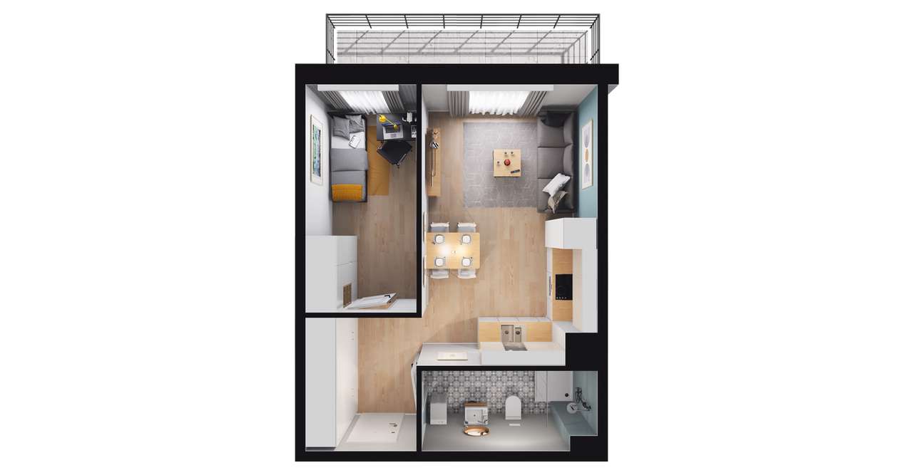 Apartamenty Gościnna 2 | mieszkanie 2-pok. | 51 - Pełny obrazek: 3/9