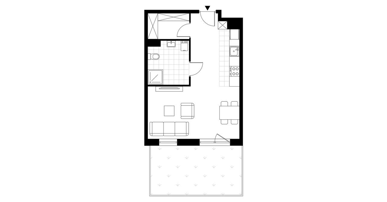 2-pokojowe mieszkanie 38 m² + ogródek - Ansicht 4