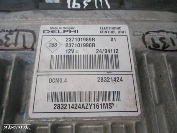 Centralina 237101989R 237101990R RENAULT CLIO 3 FASE 2 2012 1.5DCI - 4