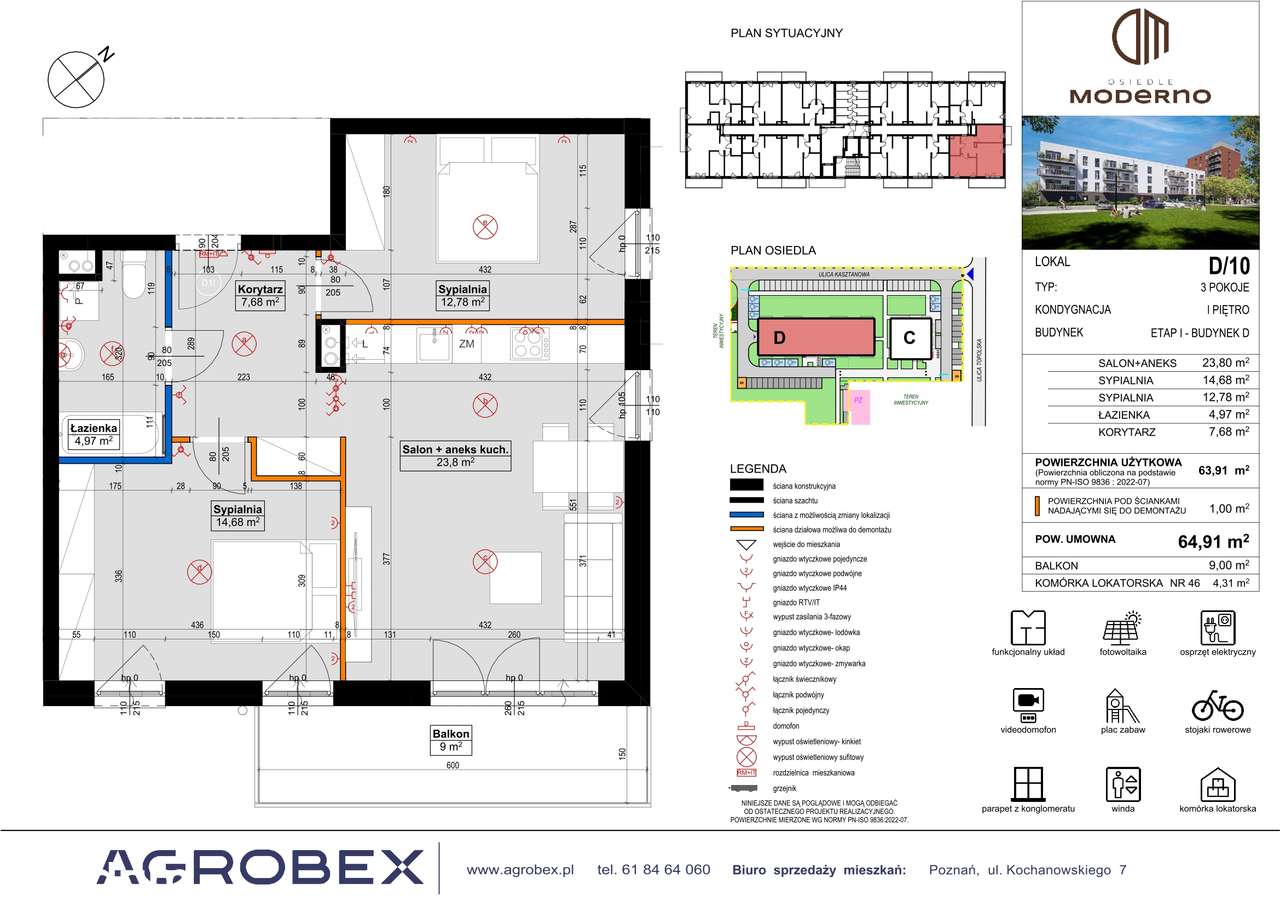Osiedle Moderno | mieszkanie 3-pok. | D_10 - Pełny obrazek: 2/9