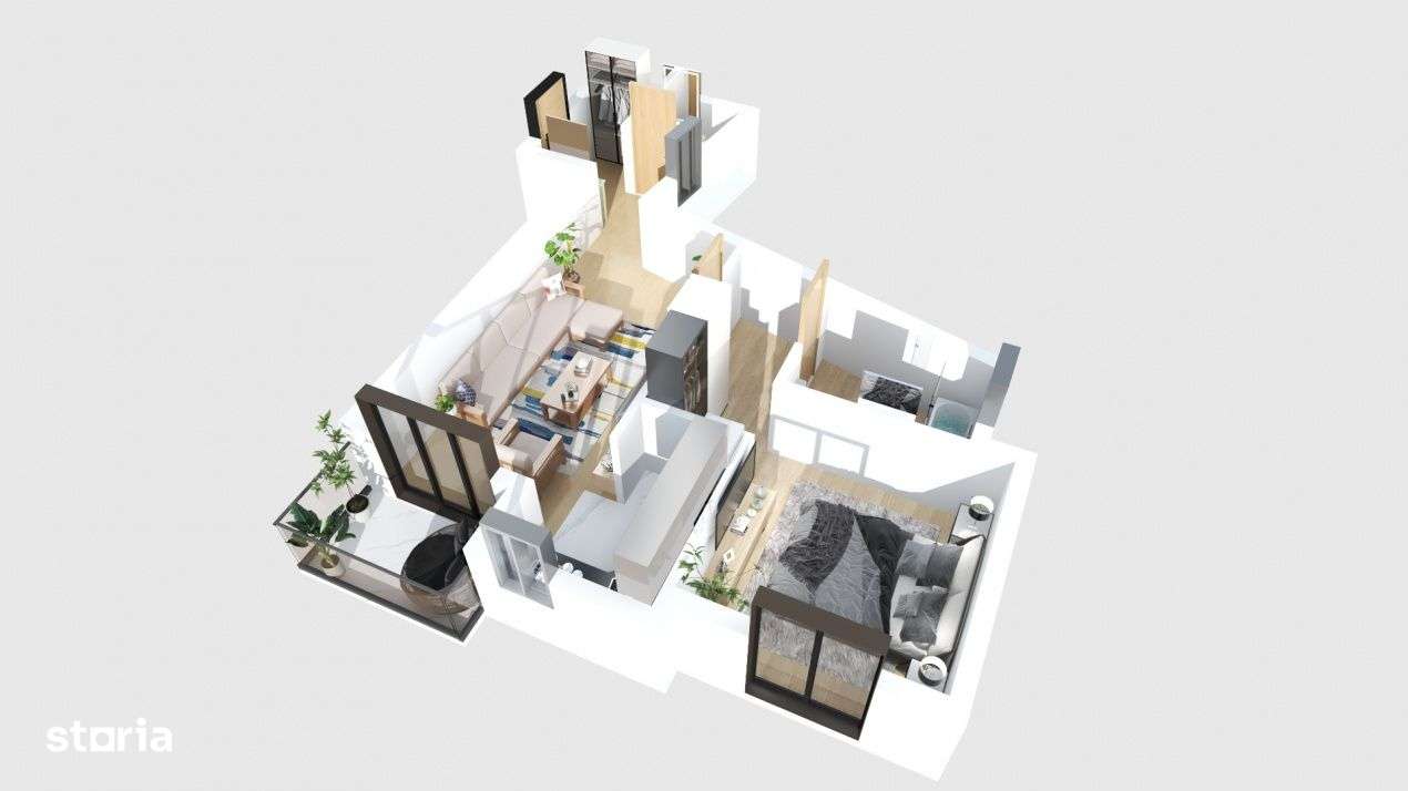 Centrul Capitalei, apartament cu 2 bai, etaj superior !-4