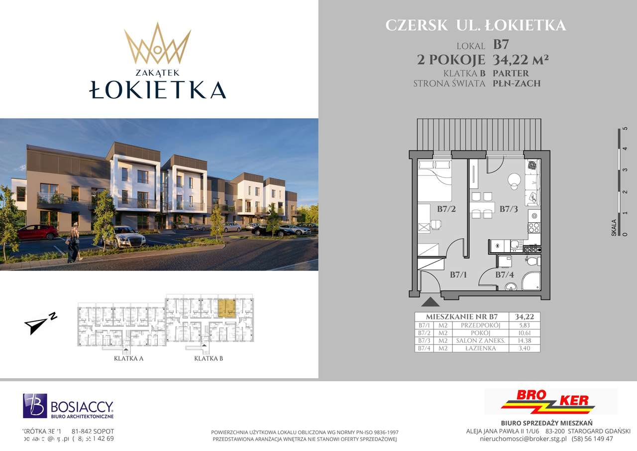 Zakątek Łokietka | mieszkanie 2-pok. | B7 - Pełny obrazek: 2/7