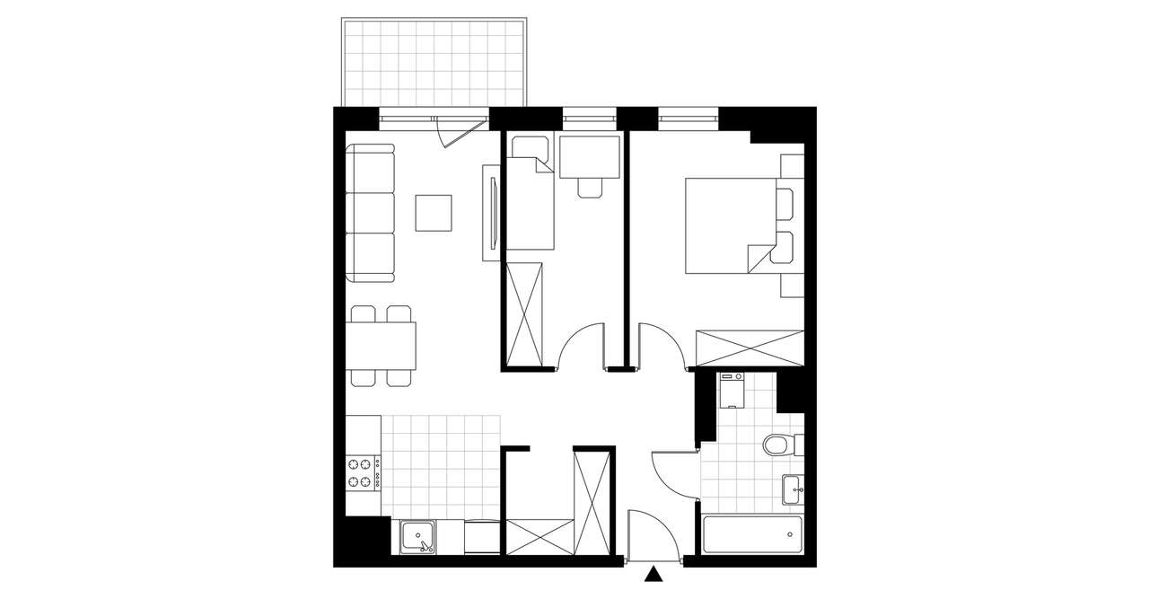 3-pokojowe mieszkanie 50m2 Bez Prowizji - Pełny obrazek: 3/8