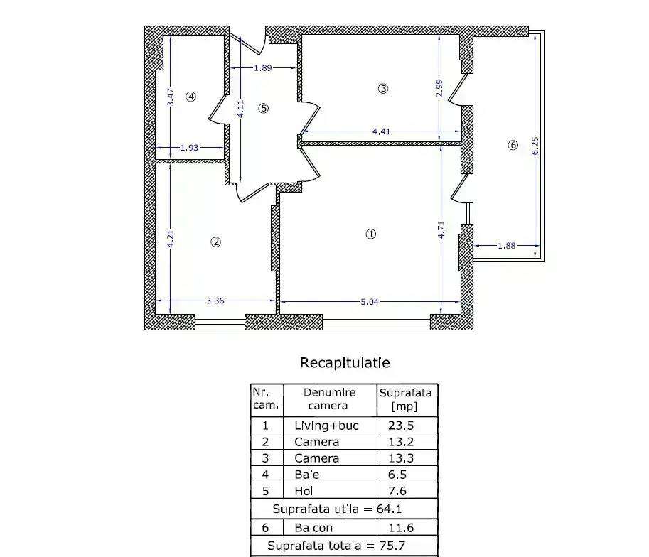 3 camere nou + parcare in Buftea 95,500 EUR + TVA!-12