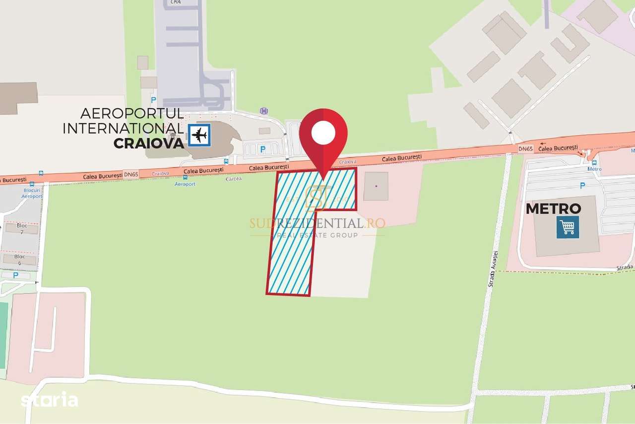 Teren de vanzare, zona Aeroport International Craiova, deschidere E574 - Imagine principală: 4/5