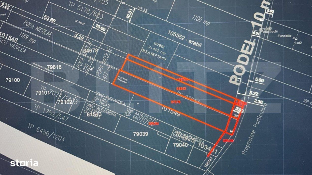 Teren intravilan 2700 mp pe Dealul Furcilor cu toate utilitatile in ap