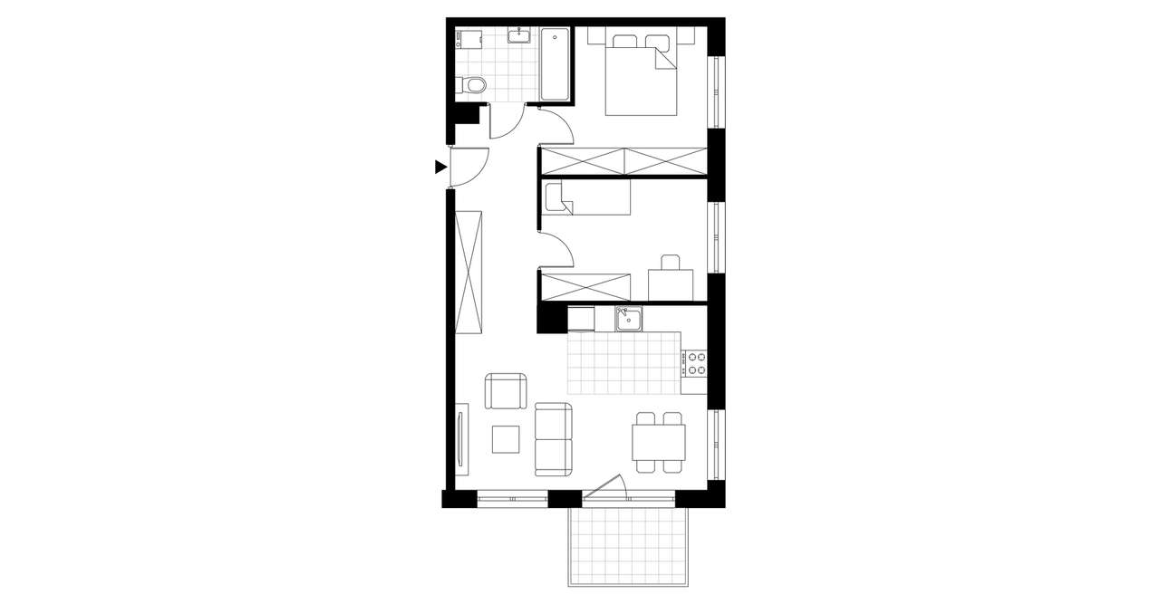 3-pokojowe mieszkanie 55m2 + balkon Bez Prowizji - Pełny obrazek: 3/8