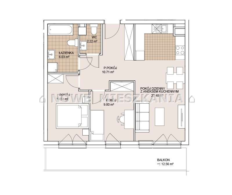 Gotowe Balkon 2xŁazienka Tramwaj Winda Nowe Osiedle Wysoki Standard-1