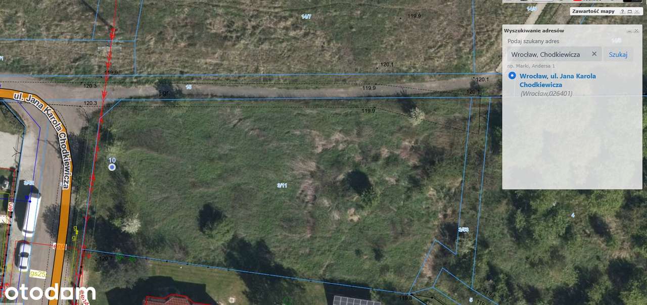 Działka budowlana - ul. Chodkiewicza - Wrocław - Jerzmanowo - Pełny obrazek: 2/8