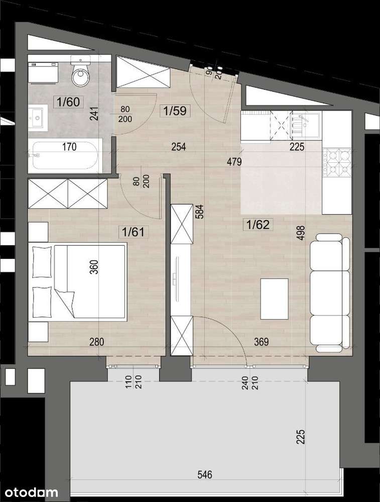 Apartament nad samą Zatoką 35m² pełne spokoju | Marina Residence Puck - Pełny obrazek: 3/9