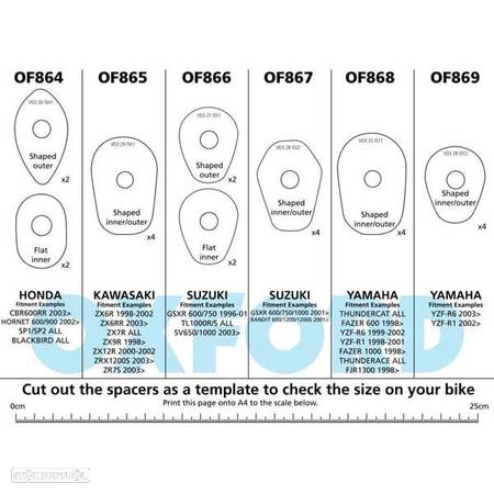 adaptadores universais suzuki oxford espaçadores piscas of866 - 2