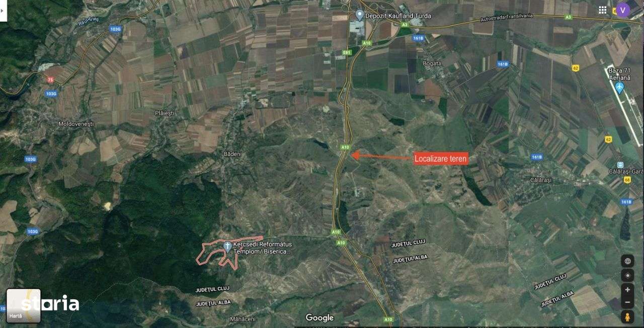 Teren in Moldovenesti, langa depozitul Kaufland - Turda - COMISION 0% - Imagine principală: 2/2