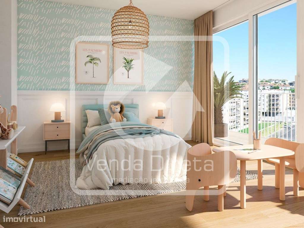 Apartamento T2 Novo | Vista Rio | 2 Varandas | Piscina Rooftop | Pa... - Grande imagem: 5/26