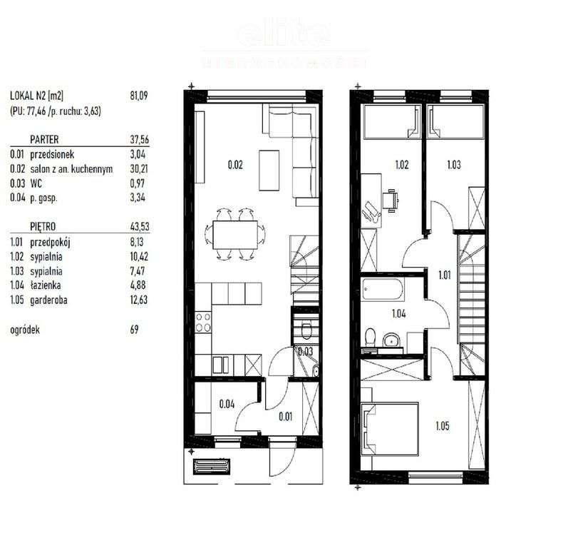 Nowy dom bliźniak Osów 4 pokojowy-3