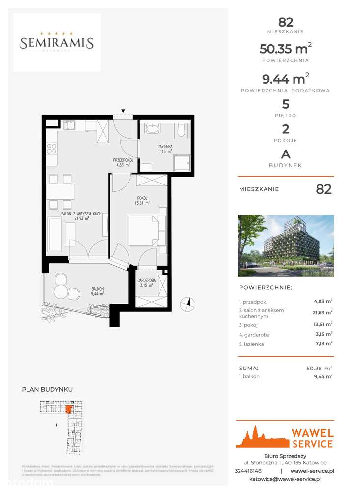 Semiramis | mieszkanie 2-pok. | 82 - Pełny obrazek: 2/7
