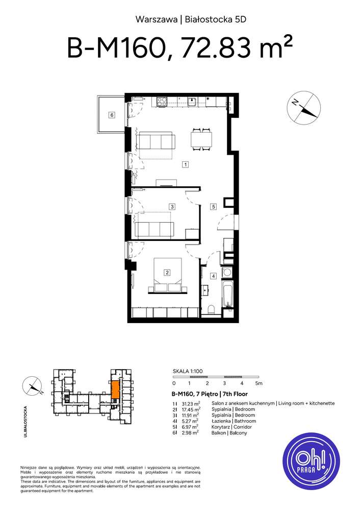 3-pokojowe mieszkanie 72m2 + balkon Bezpośrednio - Pełny obrazek: 2/9