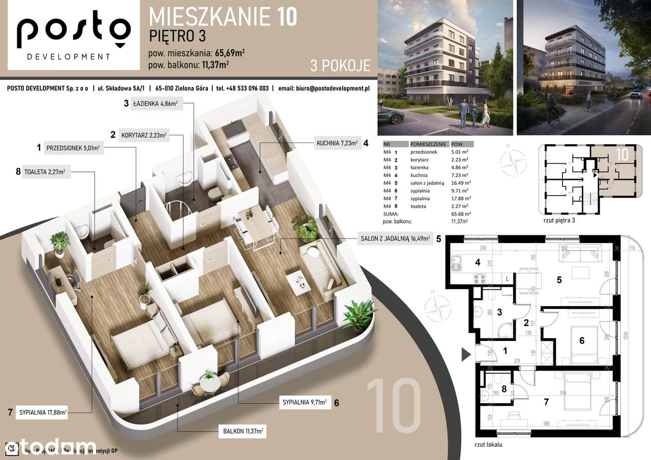 Osadnicza 23 | mieszkanie 3-pok. | M10 - Pełny obrazek: 2/8