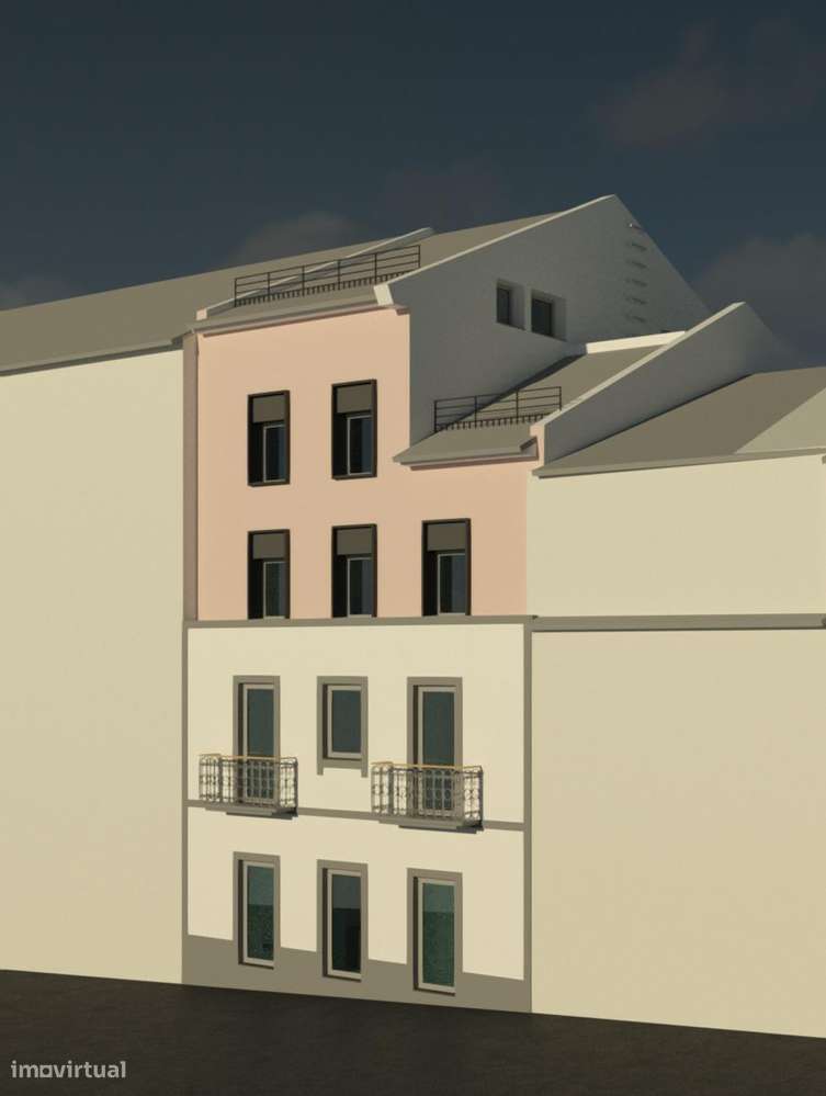 Prédio para reabilitação com projeto aprovado - 8 apartamentos - Grande imagem: 3/3