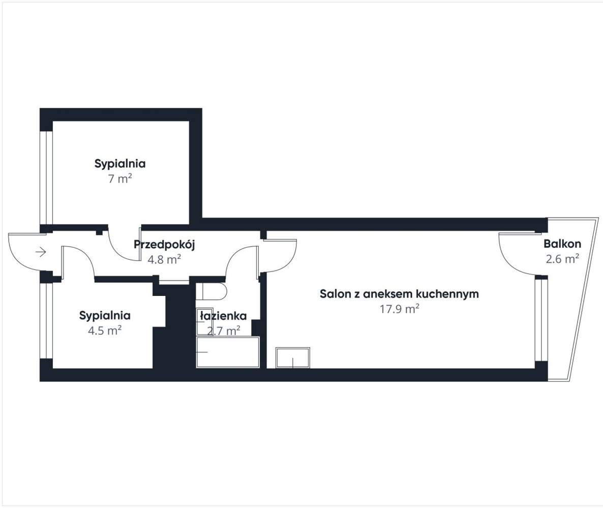 3-pokojowe mieszkanie na 8. piętrze-10
