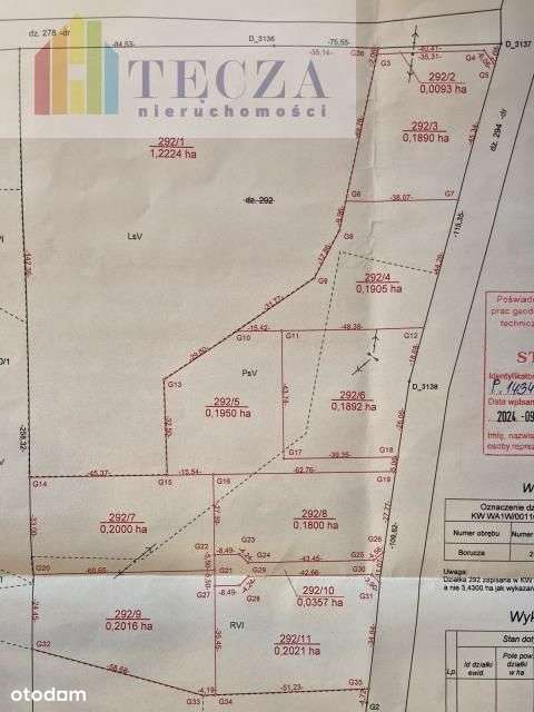 8 działek Budowalnych z wydanymi Wz,Borucza,gm.Str-3