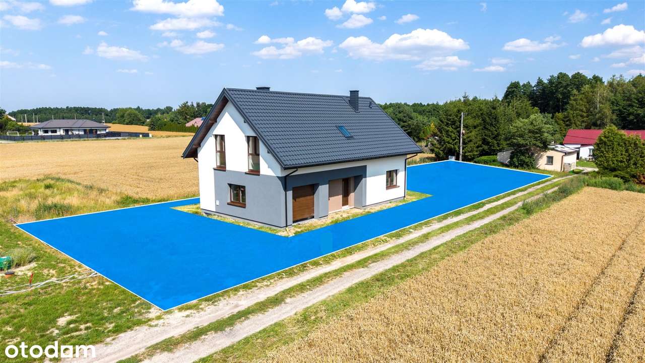 Dom 164 m2 z poddaszem i garażem_działka 1049 m2