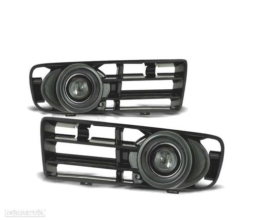 FARÓIS NOVOEIRO PARA VOLKSWAGEN VW GOLF 4 97-03 PRETO + GRELHA - 1