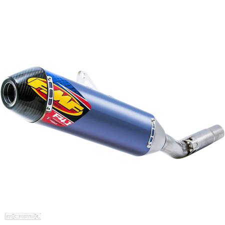 ponteira de escape fmf factory 4.1 rct slip-on titanium / carbon blue anodized yamaha wr / yz 250 - 1