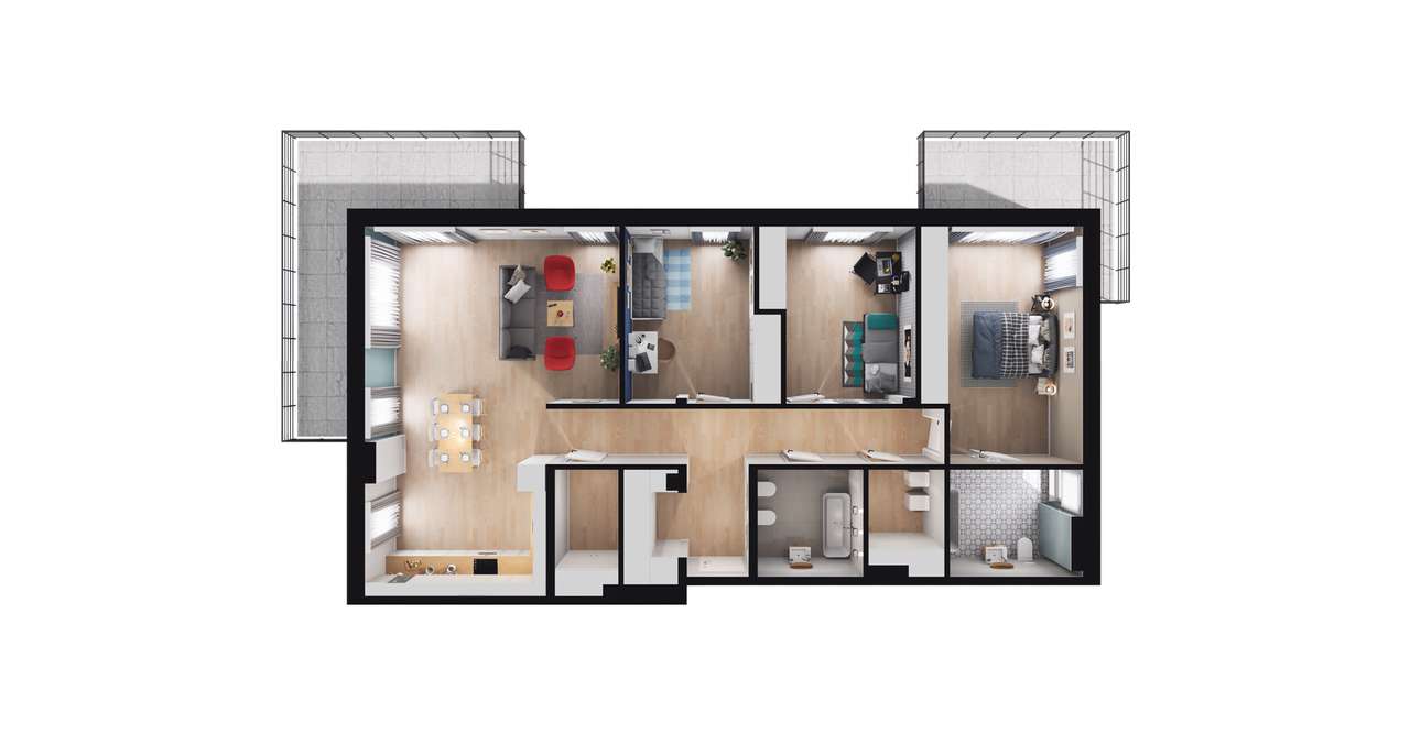 Bliska4.Szyndzielnia  | mieszkanie 4-pok. | D1/21 - Pełny obrazek: 4/10