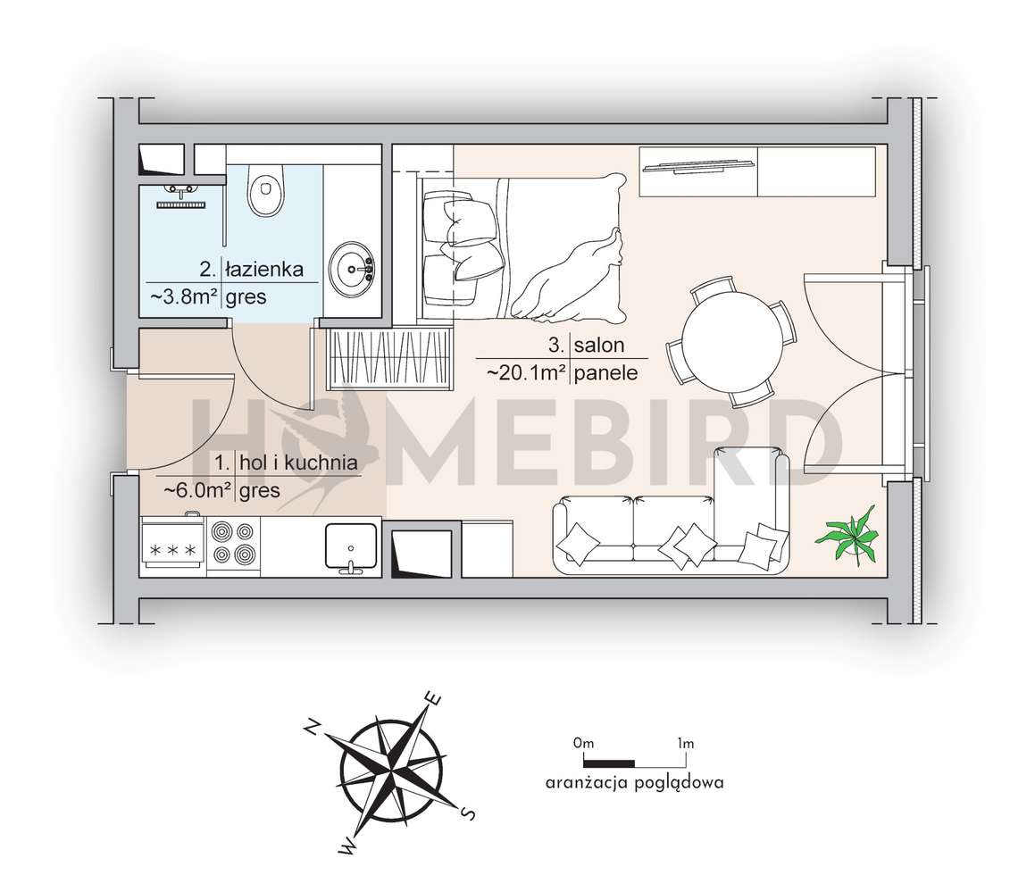 Nowoczesne, kompaktowe mieszkanie w sercu Miasteczka Wilanów-1