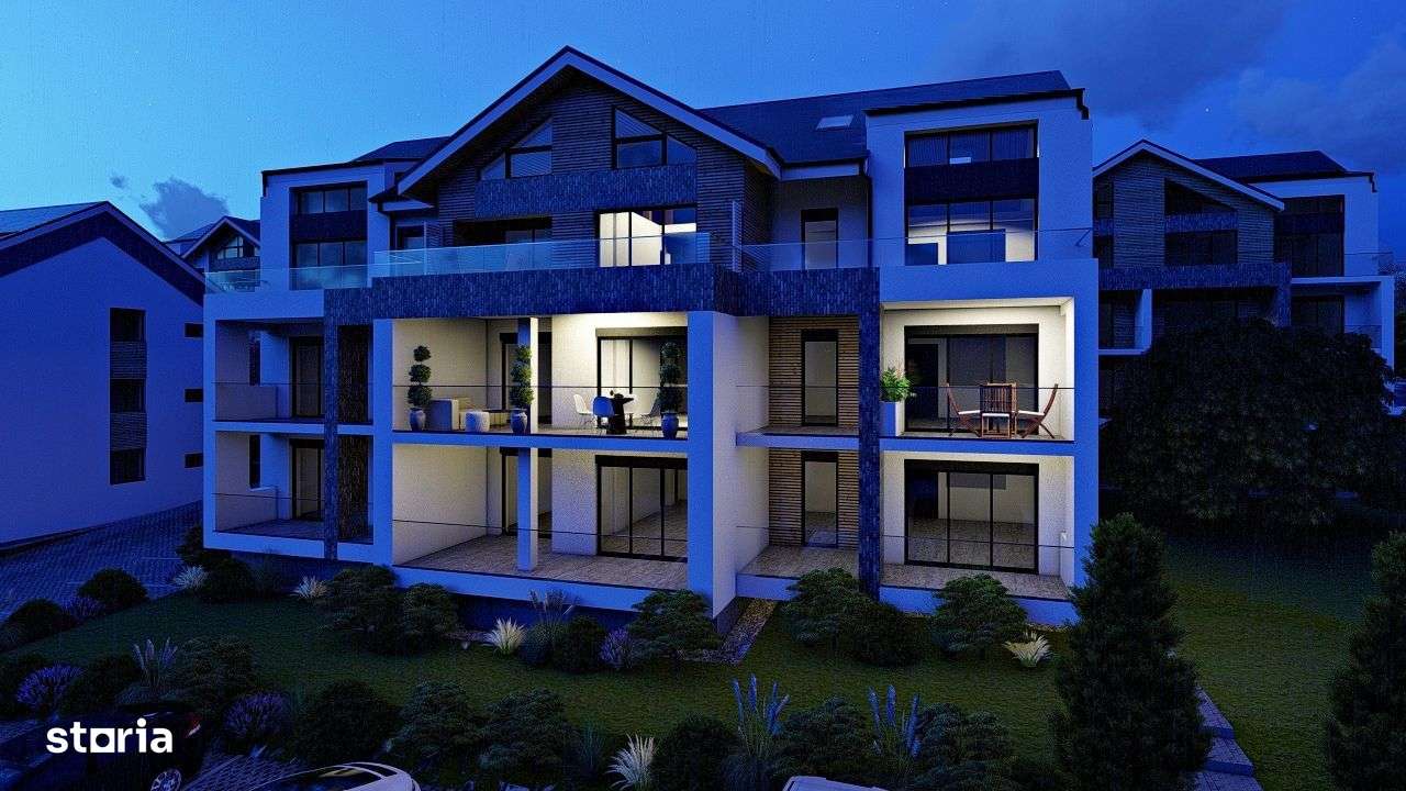 Apart. cu 2 cam. pe două nivele - Vila design modern în Cristian-Sibiu-12