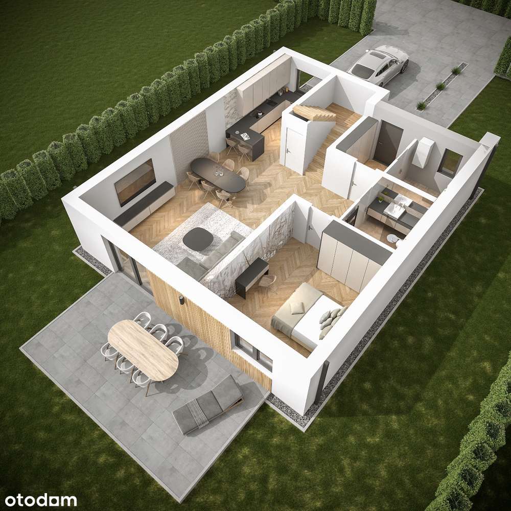 Domki w stanie developerskim z widokiem na góry-8