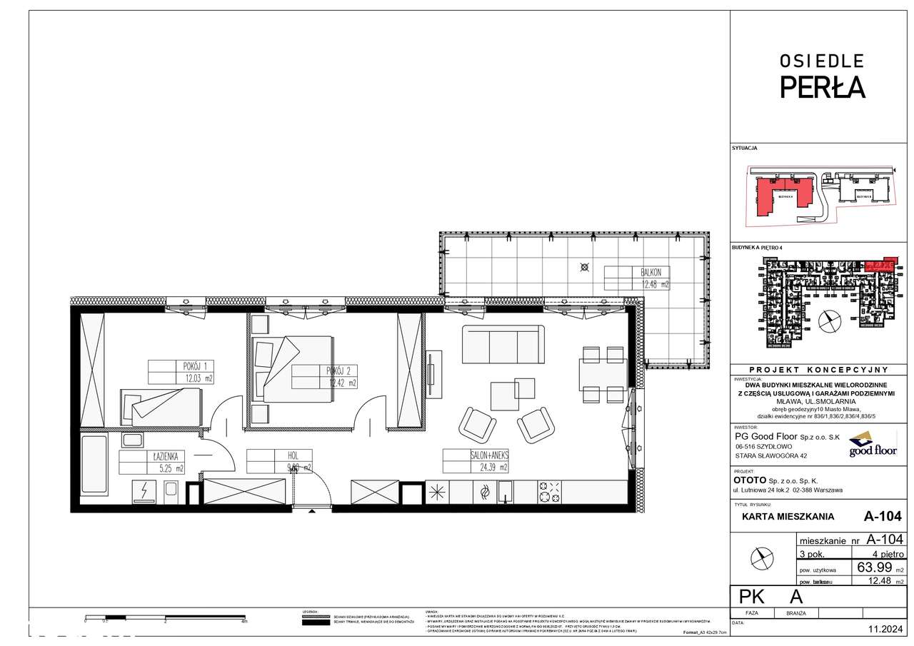 Apartamenty Perła | przestronny apartament A-104 - Pełny obrazek: 2/10
