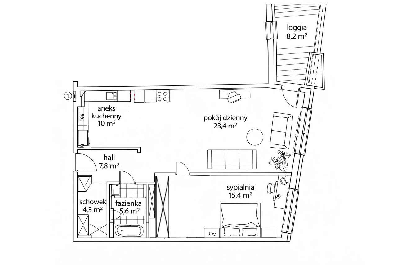 67m2 | 2 Pokoje | Śródmieście Północne-11