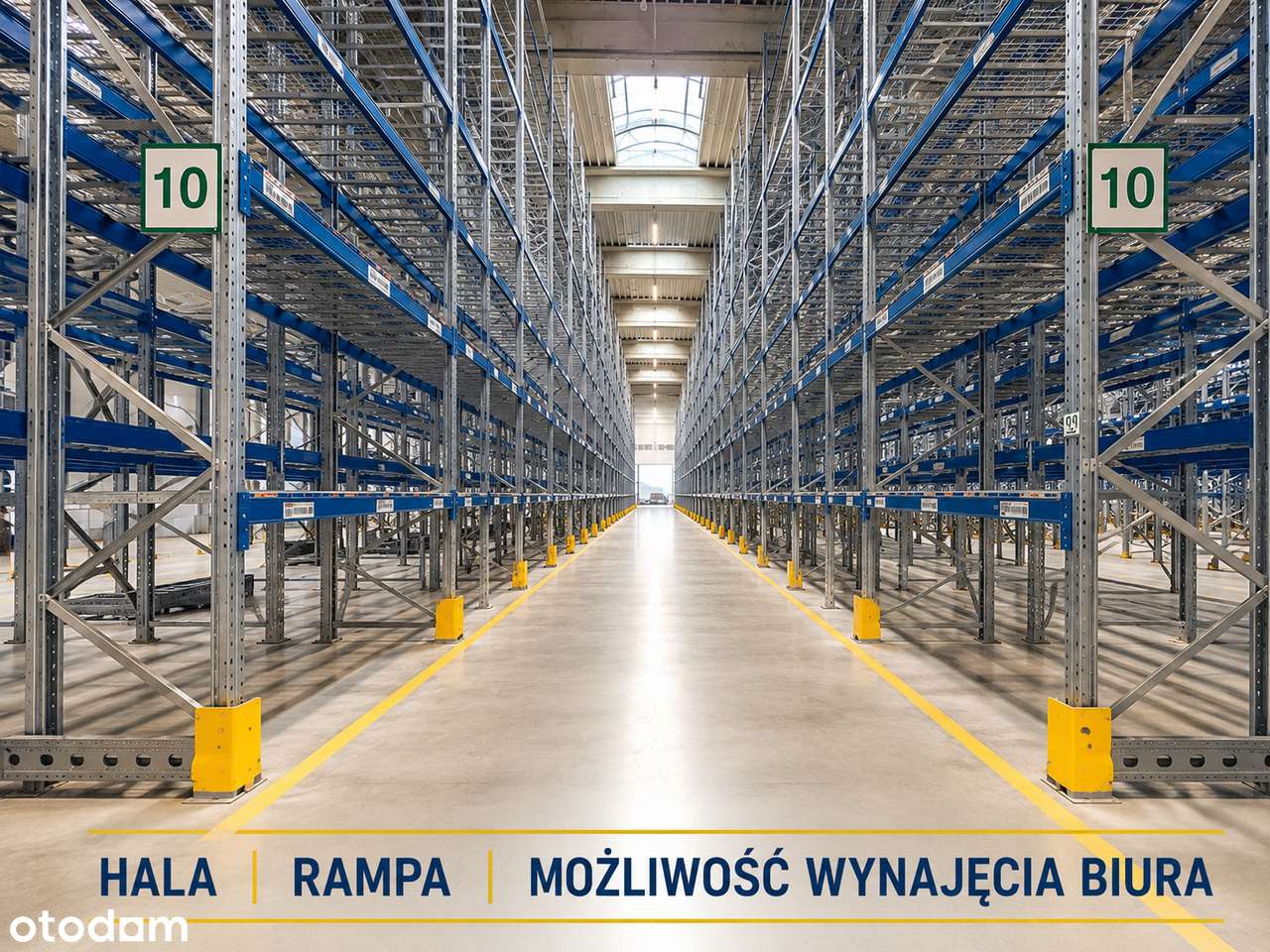 HALA LOGISTYCZNA 2620 m² | 10 M WYS. | BIURA 214 m² I REGAŁY