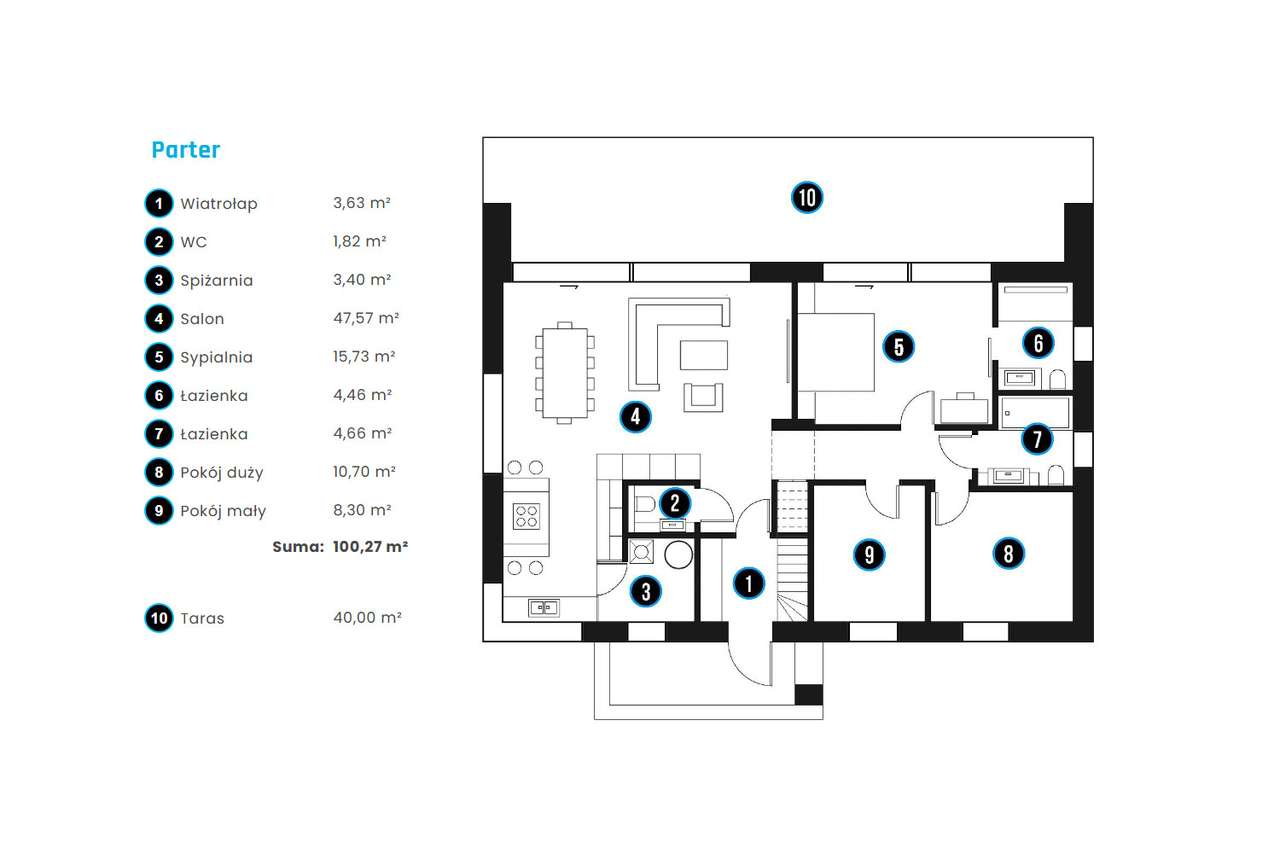 Nowoczesny dom z dodatkowym mieszkaniem na piętrze - Koszalin Jamno - Pełny obrazek: 5/9