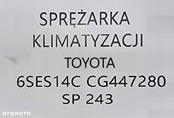 ORG SPRĘŻARKA KOMPRESOR KLIMATYZACJI TOYOTA - 4472807500 - 6