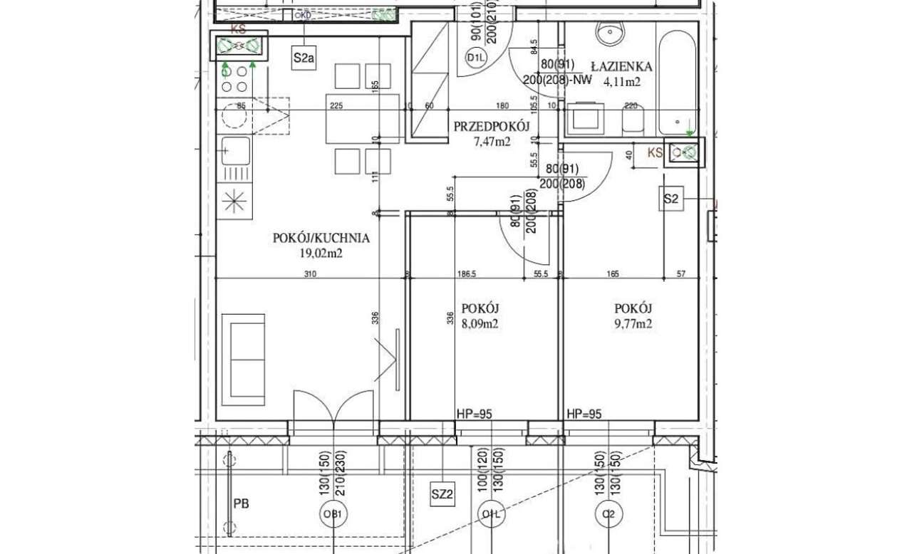 3 pokoje z ogródkiem 51,5m2 od południa-8